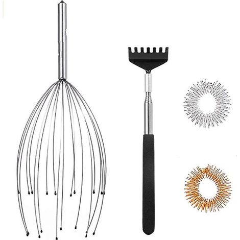 Appareil de massage de la tête et du cuir chevelu pour une relaxation profonde et un soulagement du stress - Favorise la pousse des cheveux et dispose de 20 picots pour un confort optimal (1/5)