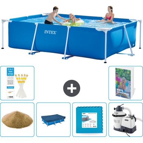 Rechteckiger Frame Pool - 300x200x75 cm - 7-teilig S35