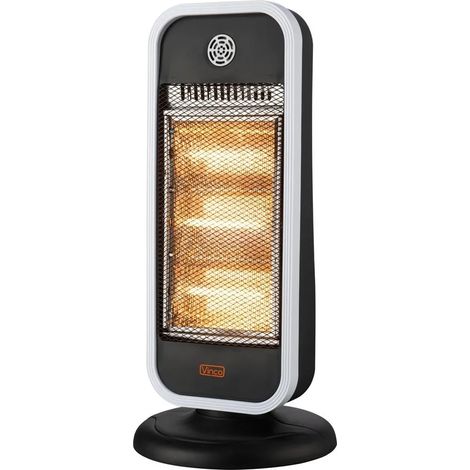 Stufa alogena elettrica moderna VINCO 70108 1,2kW Oscillante con Sicurezza Anti-Ribaltamento (1/2)
