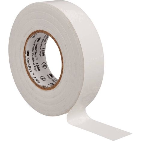 3M Temflex 1500 Ruban isolant en PVC 19 mm×25 m WHITE (1/3)