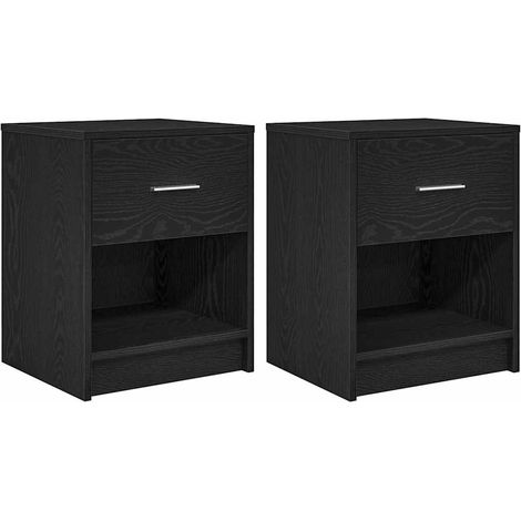 Maison Exclusive - Comodini 2 pz con Cassetto Nero 40x34x50 cm