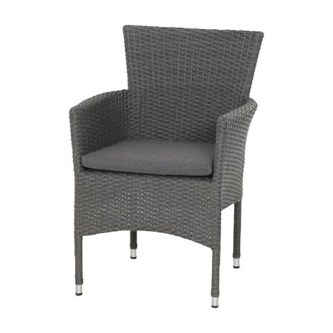 [GEBRAUCHT] Siena Garden Padova Dining Sessel Grau Stuhl Stapelstuhl Gartensessel Outdo406 B-Ware