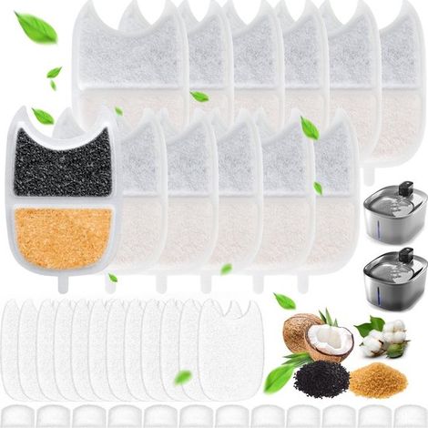 Filtres Fontaine pour chats 12 pièces - Compatible avec feelneedy 4L - Pompe à eau avec éponge - Éponges pré-filtrées - YPD-C004 - Filtre à eau (1/5)