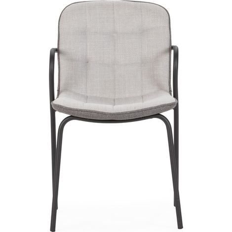 MARLO - Lot de 4 Chaises pieds en métal Gris (1/5)