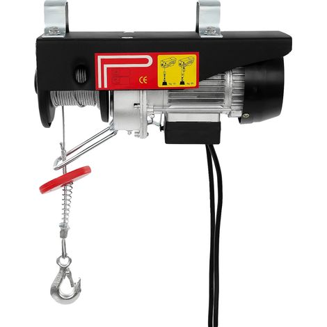 Cabrestante eléctrico, control remoto con cable, dos modos de elevación, color negro. (1/2)