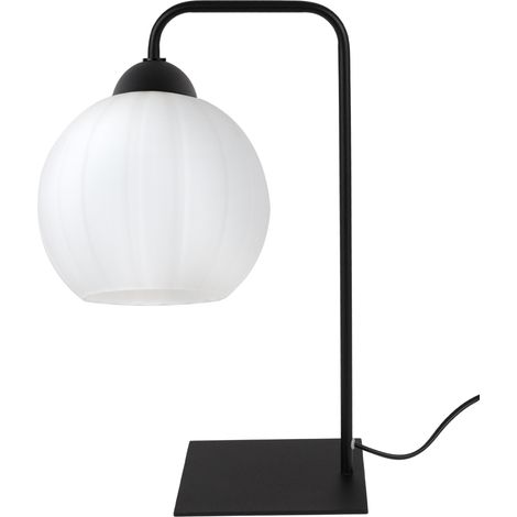 Lampe de chevet Costa noire, 1 ampoule boule blanche E27 (1/5)