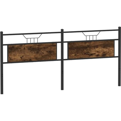 Maison Exclusive - Testiera di Ricambio Rovere Fumo 193 cm in Legno Multistrato e Acciaio