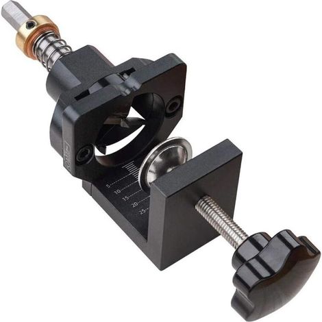 Guide de perçage en alliage de 35 mm, positionneur de porte, kit de serrage pour le travail du bois, système de serrage pour trous de poche (perforateur de charnière avec ouvre-trou inclus).