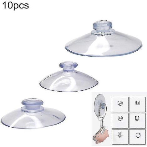 Lot de 10 tapis antidérapants à ventouses / Tapis à ventouses pour table en verre 25 mm (1/5)