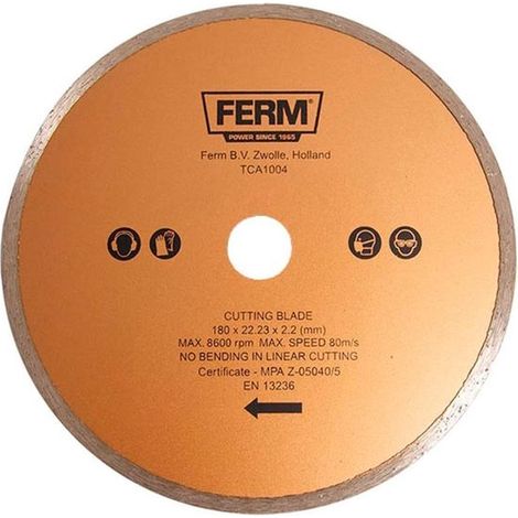 FERM Diamant-Sägeblatt 180mm für TCM1010