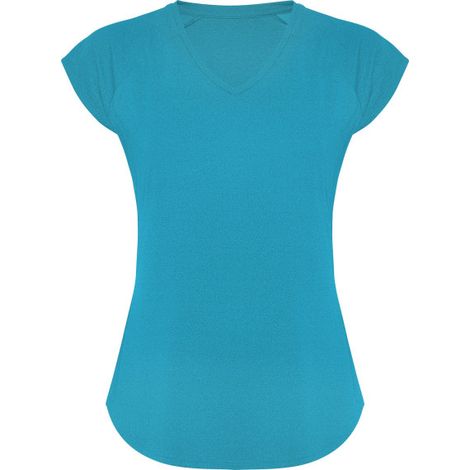 Camiseta multideporte de mujer manga corta y manga ranglan AVUS ROLY XXL Turquesa Vigore