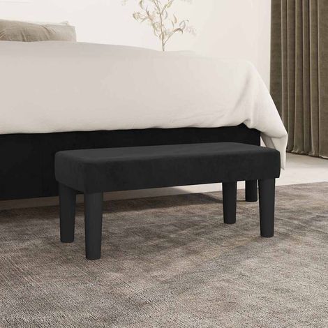vidaXL Banc Noir 70x30x30 cm Velours (1/5)