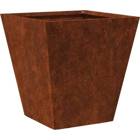Pot de fleurs en acier Corten de 30 x 30 x 30 cm (1/5)