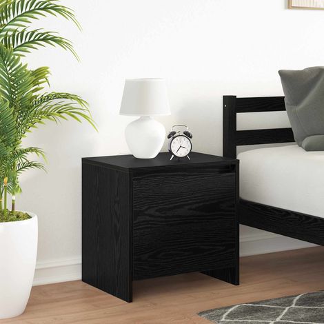 Nachttisch Schwarz Eichen-Optik 45 x 34 x 44,5 cm Holzwerkstoff