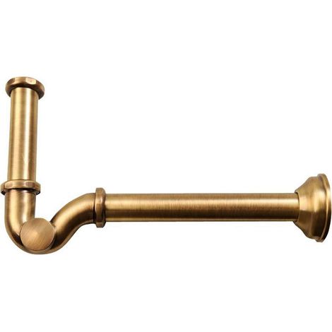 Sapho - Sifone per bidet 1"1/4, scarico 32 mm, color bronzo 9606 (1/2)