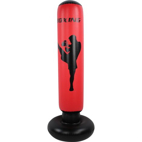 Punching Bag PVC Gonflable pour Entraînement de Force et Boxe, Colonne de Frappe Murale (1/5)