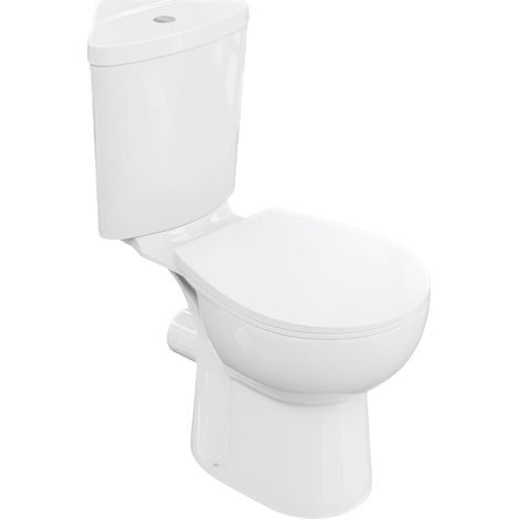 Einteilige Stand-WC mit eingebautem Spülkasten BARTOLINI WHITE Komplett-Set (1/5)