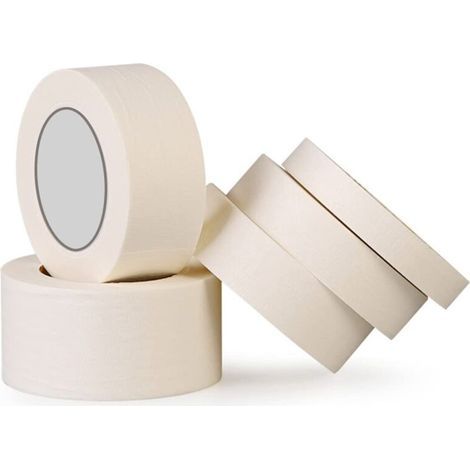 2 Ruban de Masquage à Usage Général 10mm x 50m, pour la Protection des Surfaces Lors de Travaux de Décoration/Peinture (1/4)