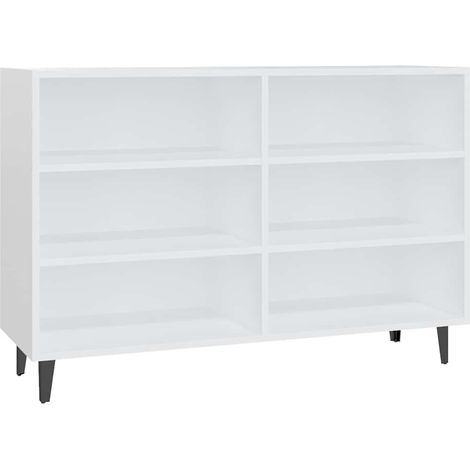 Aparador de madera contrachapada blanco 103,5x35x70 cm vidaXL