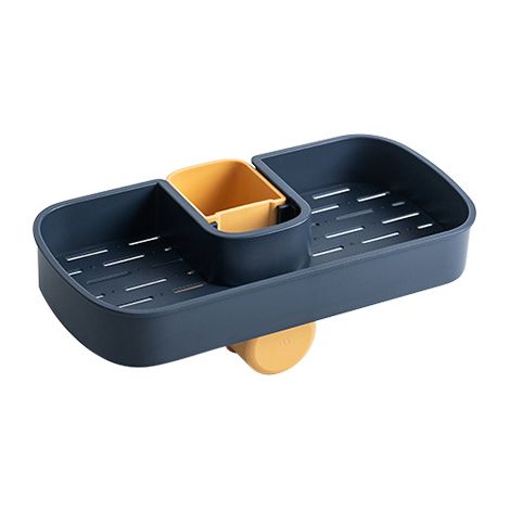 Étagère de rangement pour robinet, porte-éponge, organisateur de savon de cuisine (1 pièce)