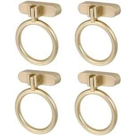 4 Pièces Boutons de Tiroir en Laiton,Boutons de Meubles en Or, Boutons de Tiroir en Laiton Doré, Poignees de Porte de Cuisine,Poignee de Meuble Cuisine Doré Alliage de zinc (Gold) (1/5)