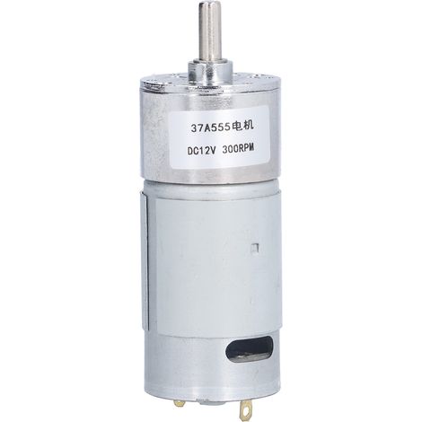 Moteur à engrenages auto-bloquant 12V DC 300tr/min, micro réducteur 37A555, pièce de transmission pour automatismes, portail, volet roulant (1/5)