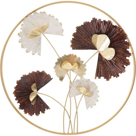 Décoration Murale Ronde en Métal "Reddy" 61cm Multicolore