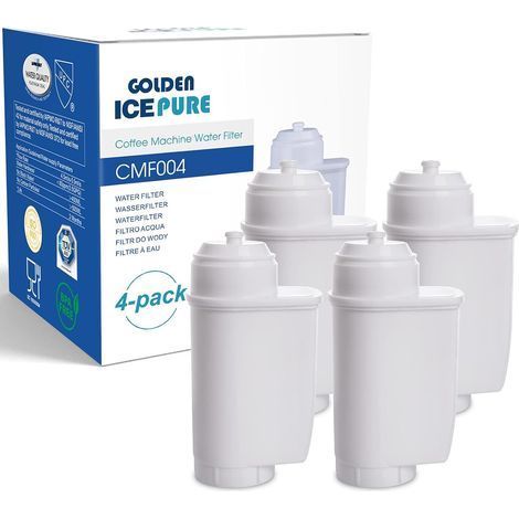 4 Pièces Filtre à eau, Charbon actif, Résine, Anti-calcaire, Pour machine à café Siemens EQ (1/5)