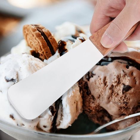 UlisemPelle à glace commerciale auto-fondante, cuillère à glace, pelle à glace frite, pelle dure à glace à la rose faite à la main (1/4)