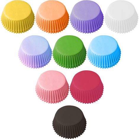 500 Mini Caissettes à Gâteaux Moules En Papier Jetables Résistants à La Graisse Et Antiadhésifs Pour Un Démoulage Facile Adaptés (1/4)