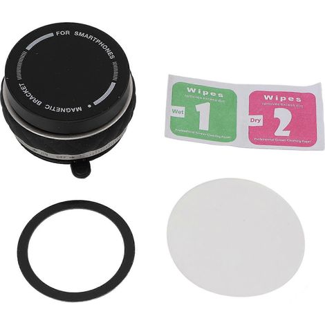 Support téléphone voiture ventouse aimantée pliable rotative réglable en hauteur, support double face à succion pour smartphone, fixation universelle pour tableau de bord. (1/5)