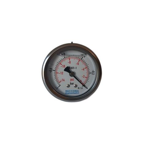 Manomètre à dépression arrière (-1 à 3 bar) filetage 1/4" (1/3)