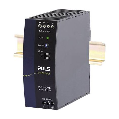 Alimentation rail DIN PULS Piano PIC240.241D 24 V 10 A 240 W 1 x 1 pc(s) (1/2)