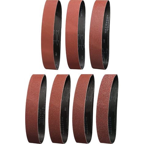 Bande Abrasive 50X686 mm- Grains 2 X 40/60/80/120/180/240/400 de Ponceuse pour le Ponçage, Polissage et Dépoussiérage, Idéale Bois (14 Pièces) - 50X686mm (1/5)