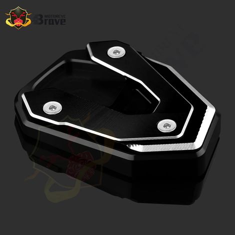 (SANS LOGO Noir) Compatible avec Honda NC750X NC 750 X / DCT 2021 2022 2023 Béquille latérale, extension et support - Accessoires moto maxpower (1/4)