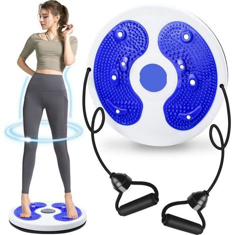 Twist Disque de taille avec corde de traction, Plaque Wriggling pour exercices pour les hanches et la taille (1/5)