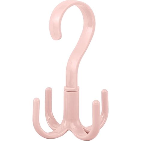 Appendiabiti girevole multifunzionale per borse e sciarpe – rosa, design compatto per armadio o camera da letto