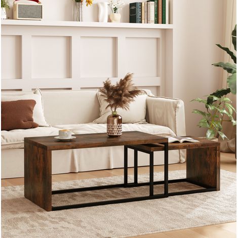 Mesa salón nido multifunción madera rústica OKMYHOME (1/5)