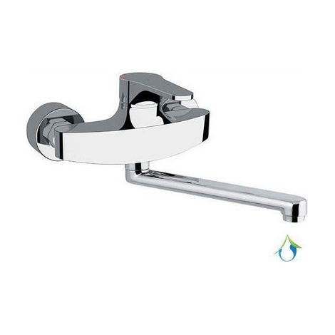 MISCELATORE MONOCOMANDO LAVELLO A MURO LINEA SURF ECO- Cromo- MARIA- pezzi 1
