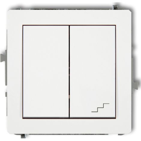 Interrupteur unipolaire DECO avec interrupteur à deux voies (alimentation commune) blanc DWP-10.1