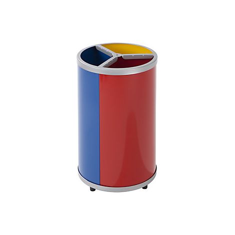 Papeleras  redondo  capacidad 3 x 30 l