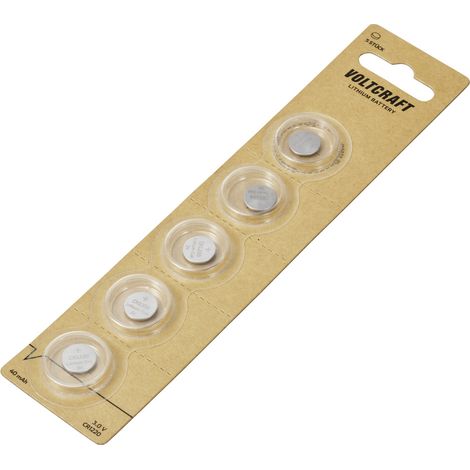 VOLTCRAFT Knopfzelle CR1220 3 V 5 St. 40 mAh Lithium VC-16107970
