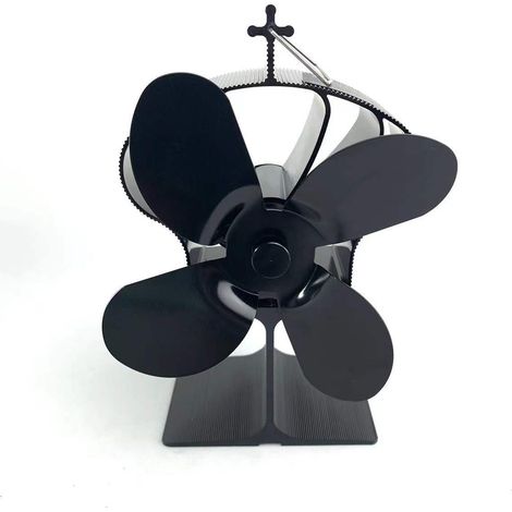 Ventilateur de cheminée LT372 puissance thermique, aucune puissance requise, résistance aux hautes températures, 4 pales 152×H196mm