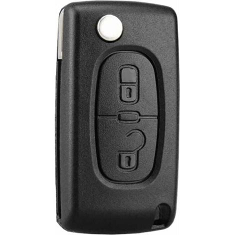 Coque clé 2 boutons CE0523 pour Peugeot 207 307 308 407 408 3008 5008 – Clé à rabat pliable – Remplacement boîtier usé (1/5)