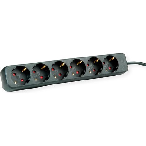 ROLINE MULTIPRISE 6X SANS INTERRUPTEUR, NOIR, 3 M 19071073
