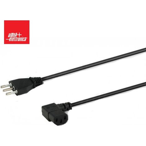 Cavo di alimentazione IEC320 con presa a squadra