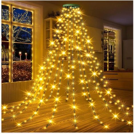 Guirlande Lumineuse Sapin NoëL, 2M x16 Branche 400 LED Guirlande Lumineuse Arbre Noel avec 8 Modes et Minuteur, Ilumineuse de sapin de Noël Imperméabl (1/4)