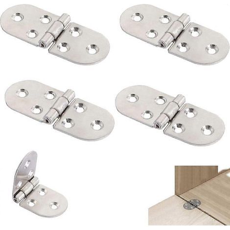 Charnières pliantes pour tables, connecteurs pliants, charnières pliantes en alliage de zinc, charnières plates pliantes pour portes d'armoires et de meubles, charnières pliantes avec vis