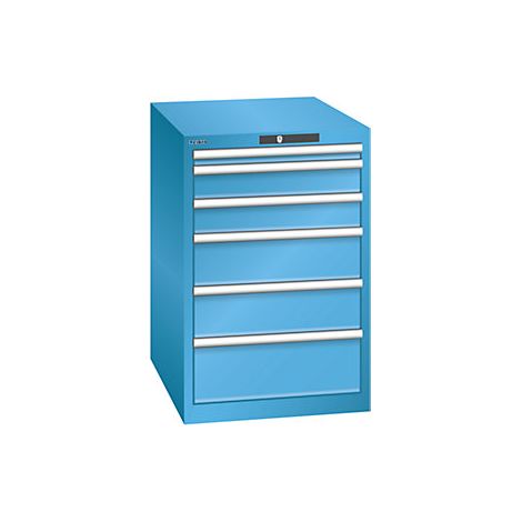 Cajonera con 6 cajones  A x P x H 564 x 724 x 850 mm  azul