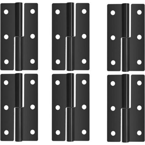 4 Pieces Door Hinges, Lift-Off Hinges, 62x37x1.5mm Foldable Demountable Hinges, Demountable Hinges for Interior Exterior Doors, Furniture, Industrial Cabinets